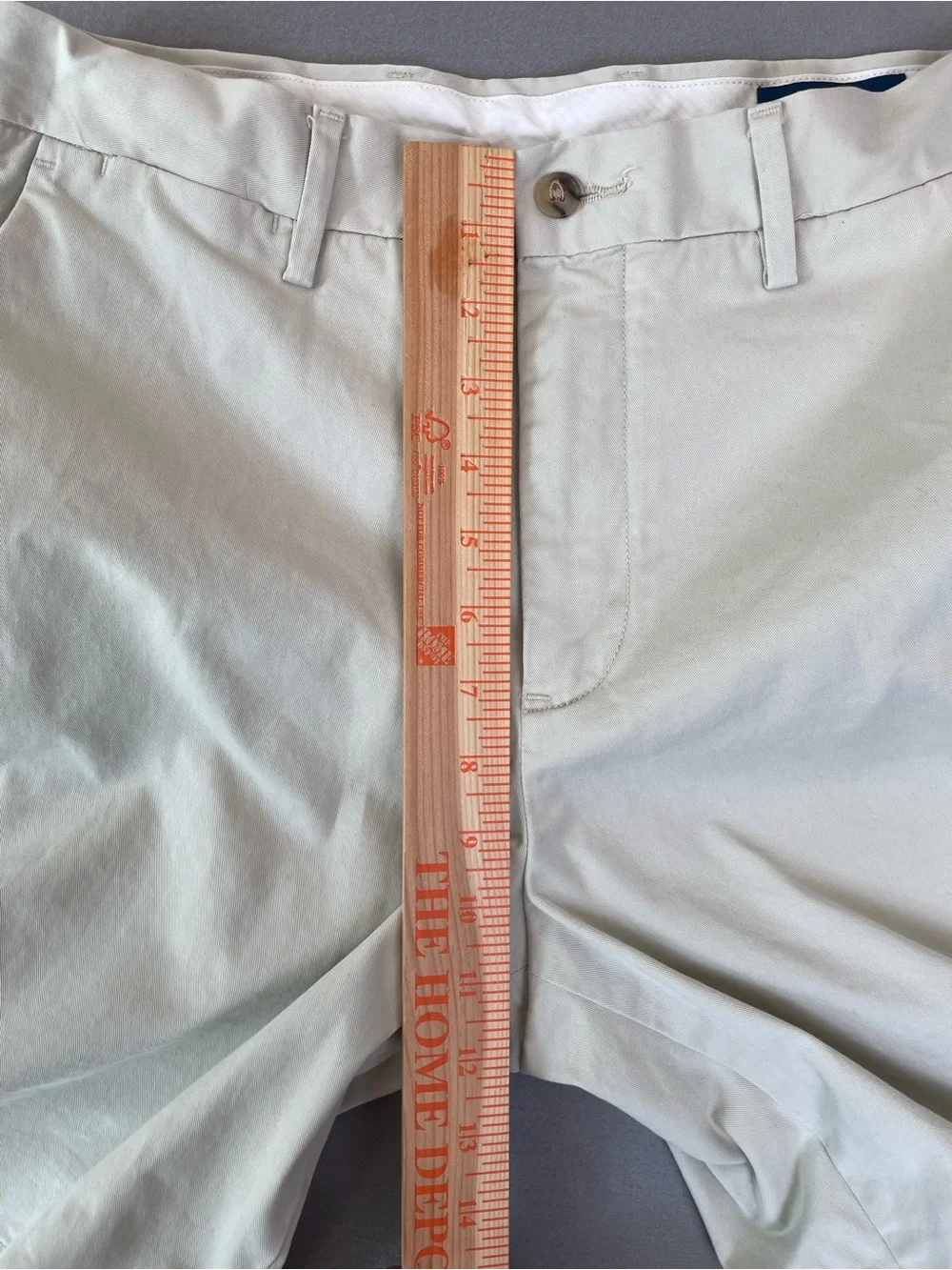 Polo by Ralph Lauren Men's Stone Khaki Flat Front Chino Shorts Size 31